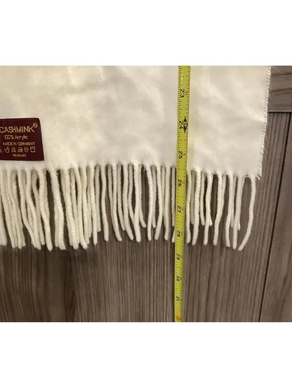 Cashmink Beige Scarf 100% Acrylic Size 56” X 11 “